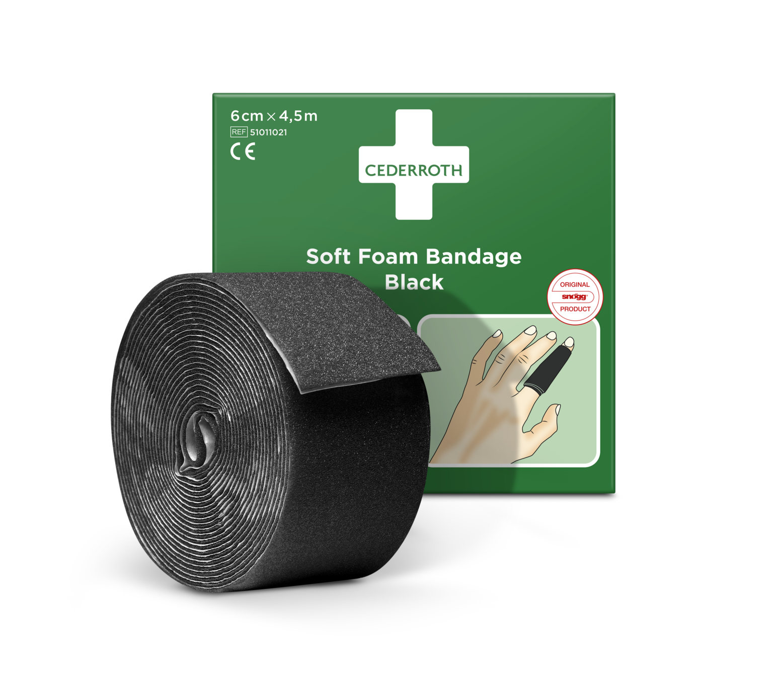 Cederroth Soft Foam Bandage Black 6 cm x 4.5m Global