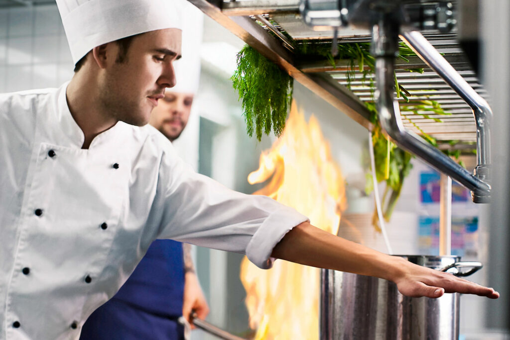 Chef in kitchen